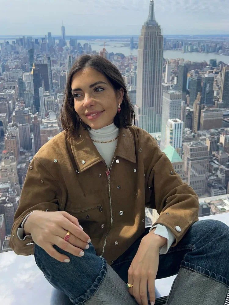 Camélia | Dames Cropped Jack met Studsdetails