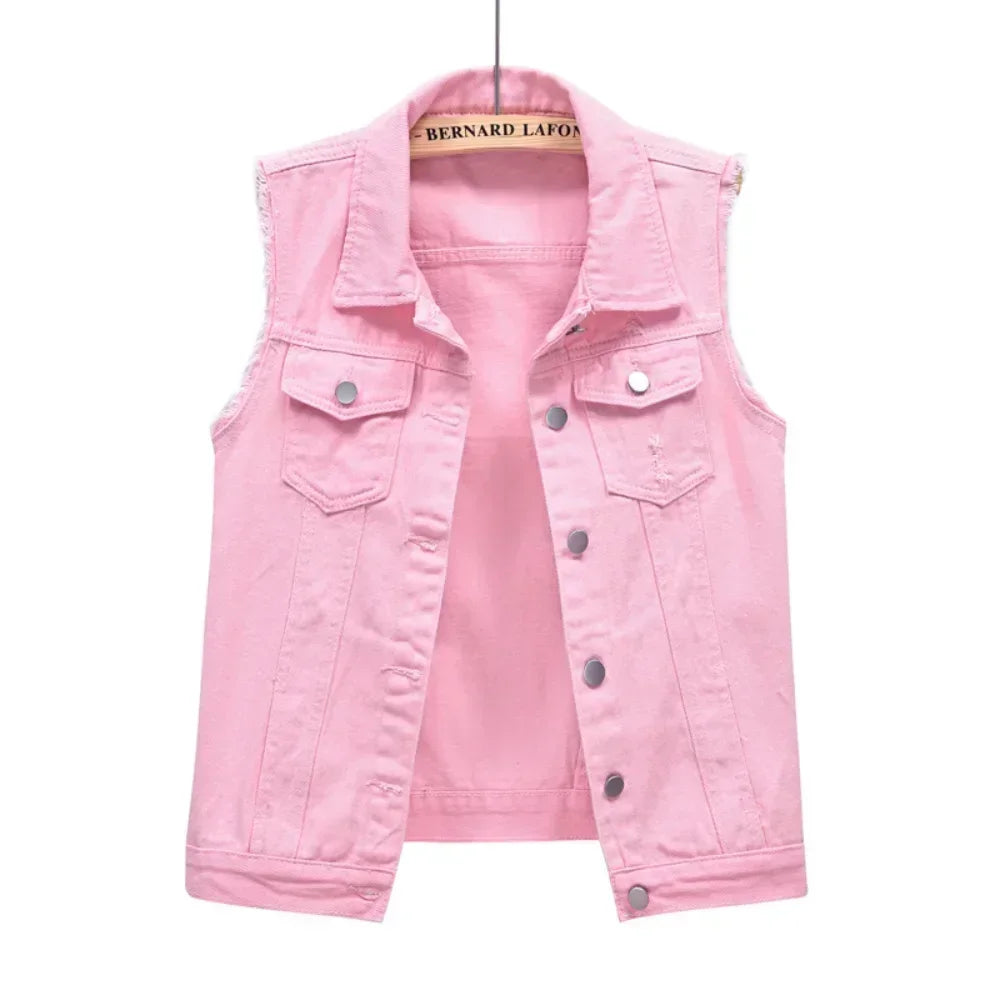 Riva | Mouwloos Denim Gilet Dames