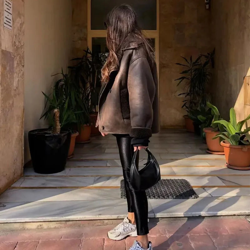 Esmé | Oversized Shearling Jas