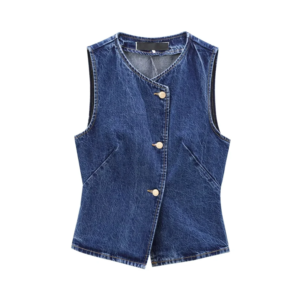 Renée | Getailleerd Denim Gilet Dames