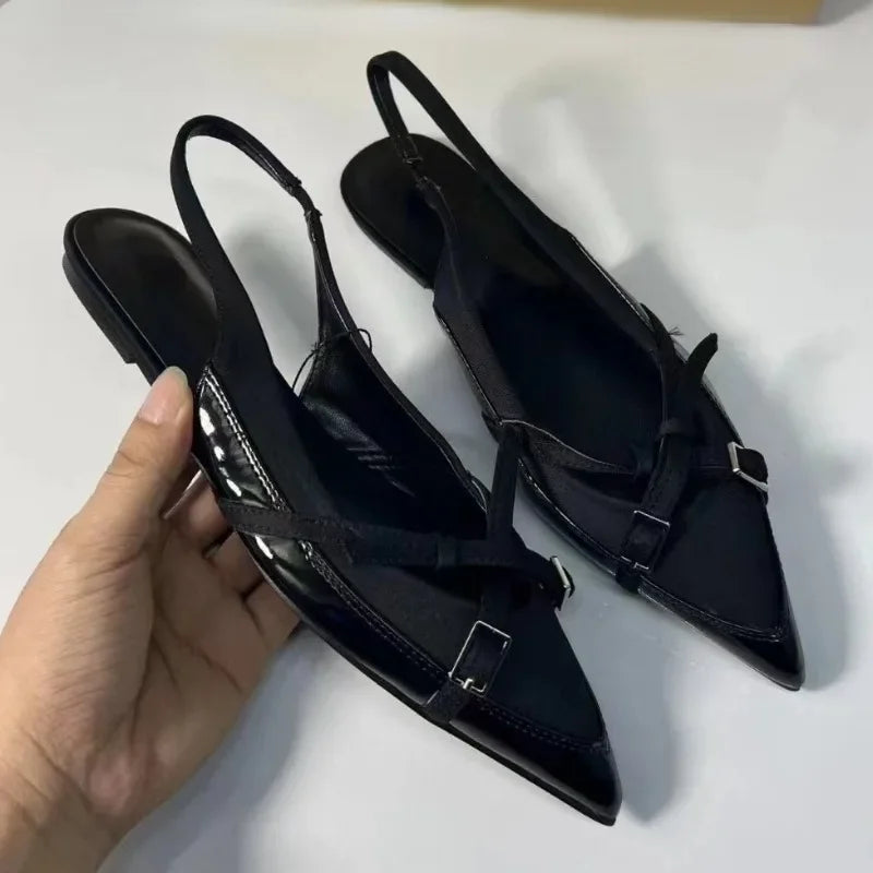 Noira | Zwarte Slingback Flats Dames