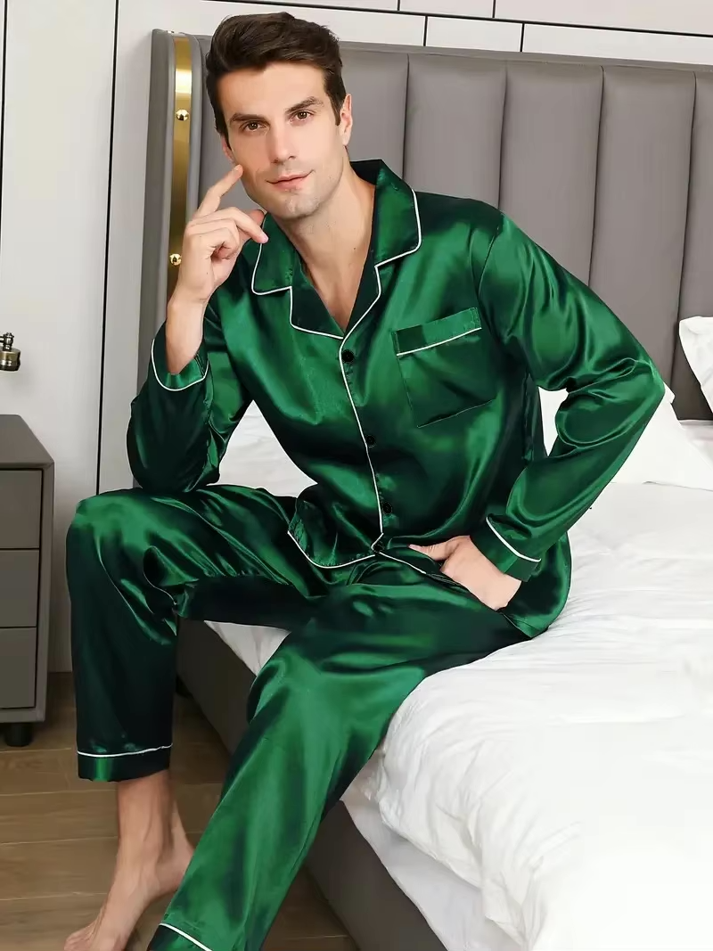 Valmont™ | Heren Zijde Satijn Pyjama Set | Luxe