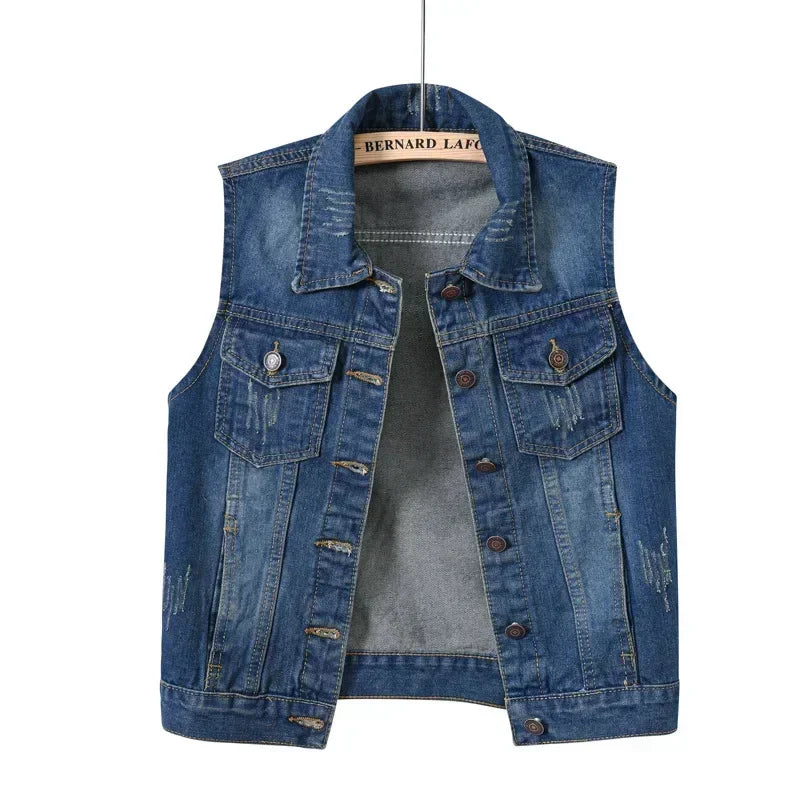 Riva | Mouwloos Denim Gilet Dames
