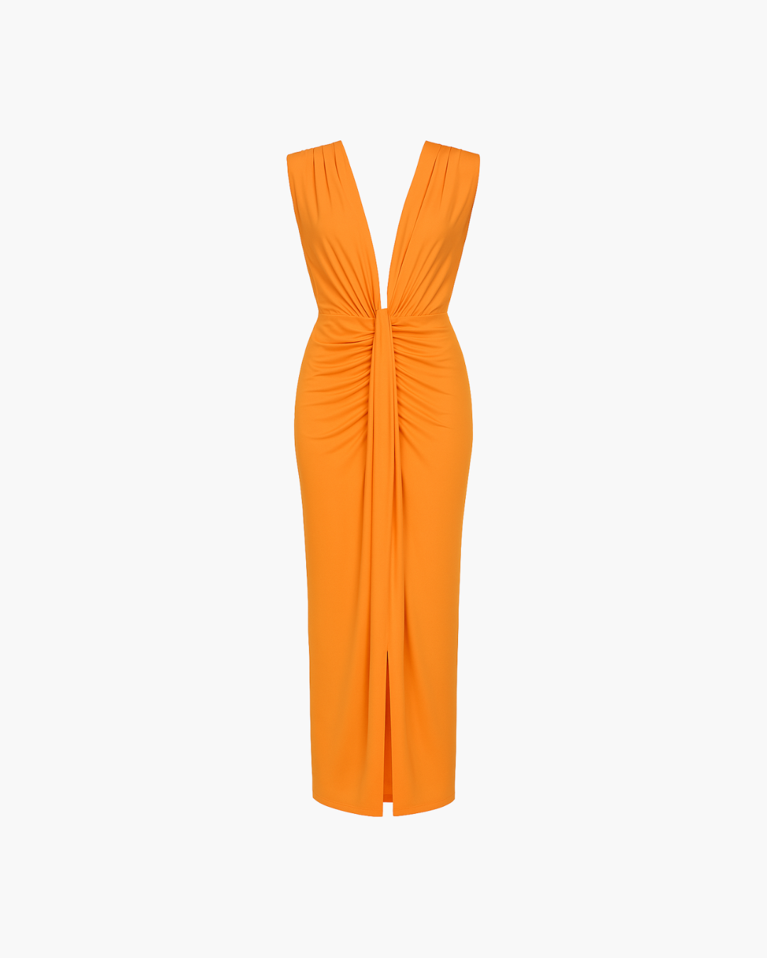 Vivara | Maxi-Jurk Dames | Gedrapeerd & Figuuraccentuerend | Diepe V-Hals | Mouwloos | Elegante Zomer Avondjurk