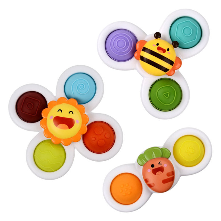 SensuSpin™ | Fidget Spinner Zuignap Speelgoed voor Baby’s | Educatief Sensorisch Speelgoed met Dierendesign voor Raam, Bad en Auto