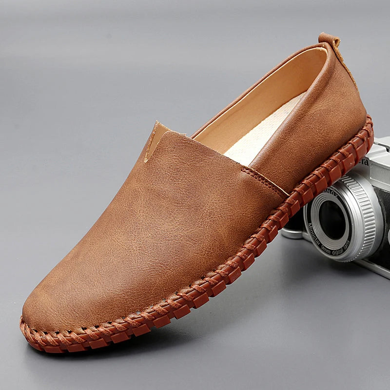Reno | Instappers Heren | Slip‑On Mocassin | Handgestikte Zool | Minimalistisch & Ademend | Casual Comfort