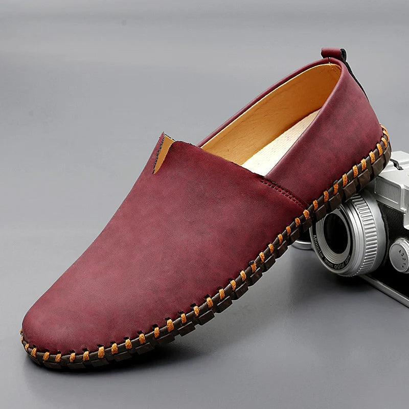 Reno | Instappers Heren | Slip‑On Mocassin | Handgestikte Zool | Minimalistisch & Ademend | Casual Comfort