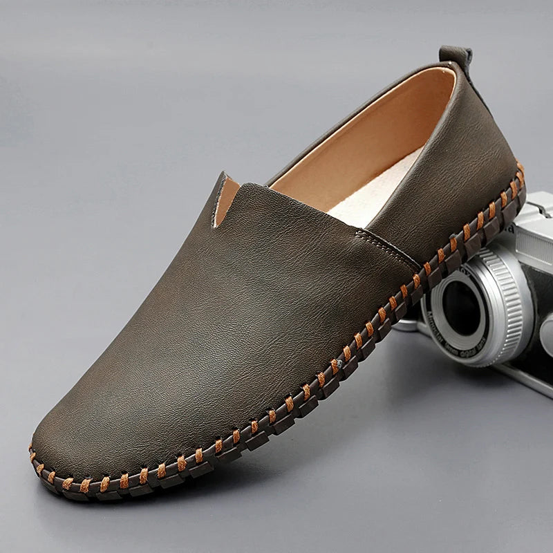 Reno | Instappers Heren | Slip‑On Mocassin | Handgestikte Zool | Minimalistisch & Ademend | Casual Comfort