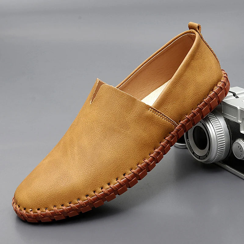 Reno | Instappers Heren | Slip‑On Mocassin | Handgestikte Zool | Minimalistisch & Ademend | Casual Comfort