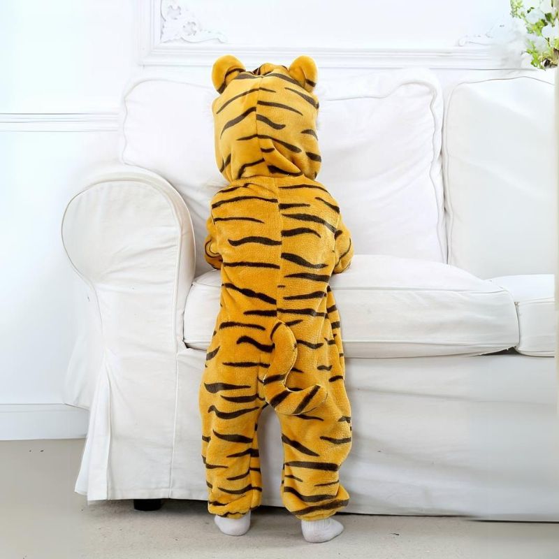Tijger onesie kind achterkant