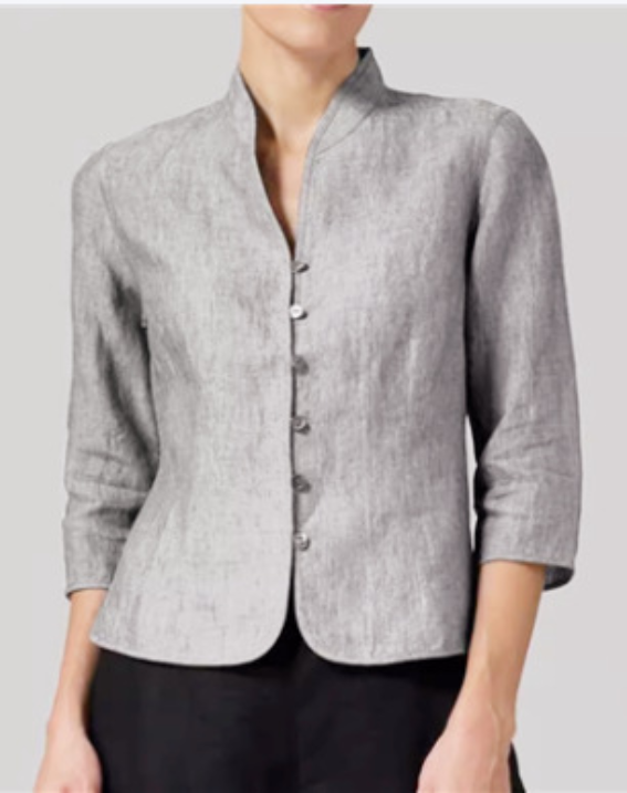 Sylvie | Getailleerde Blouse Met Opstaande Kraag Dames