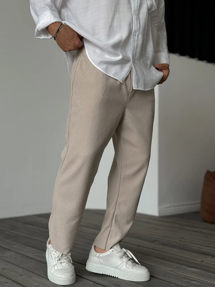 Silvano | Ribstructuur Broek Heren