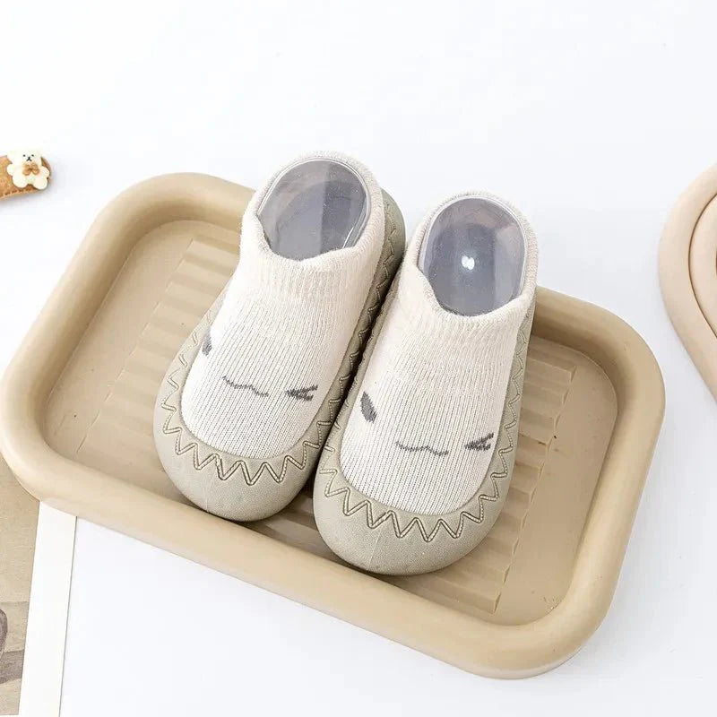 SafeSteps™ | Antislip Sokken met Rubberen Zool voor Baby’s | Flexibele Slip-On Sokschoentjes voor Eerste Stapjes en Binnengebruik
