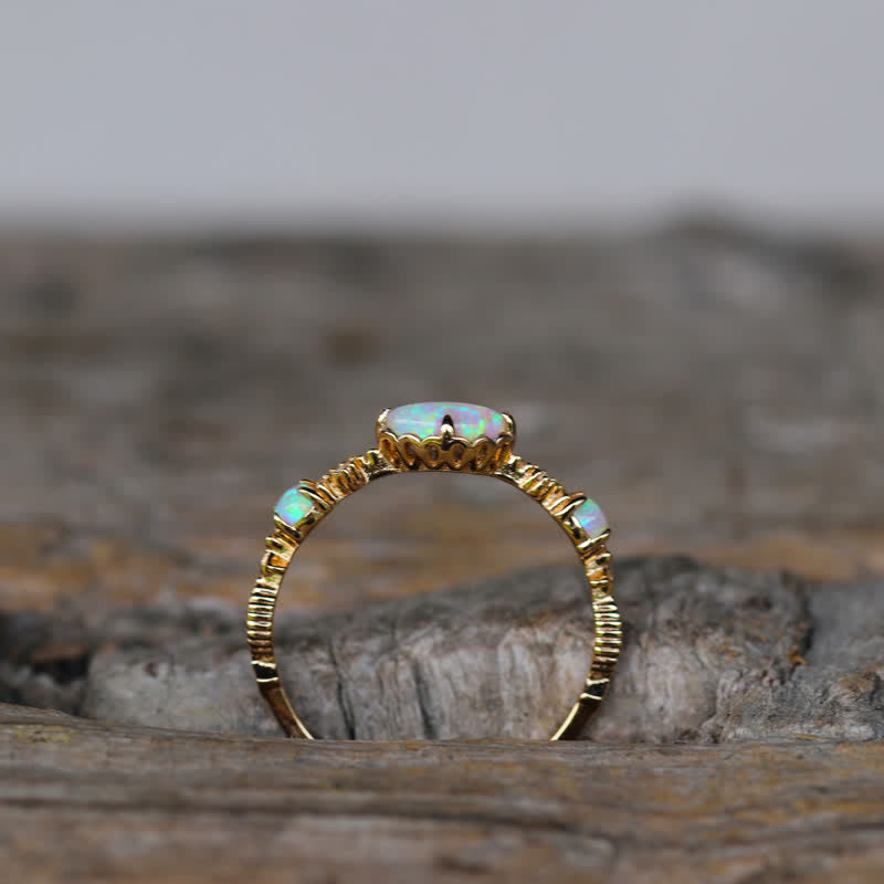 Ophelia | Gouden Opaal Ring Dames