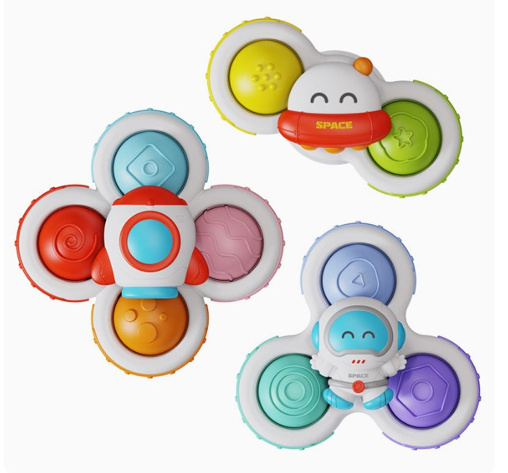 SensuSpin™ | Fidget Spinner Zuignap Speelgoed voor Baby’s | Educatief Sensorisch Speelgoed met Dierendesign voor Raam, Bad en Auto