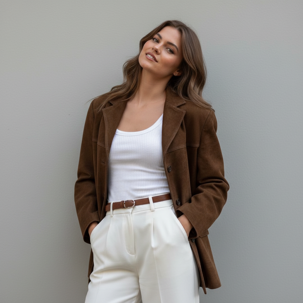 Valentina | Oversized Suède Blazer Jas
