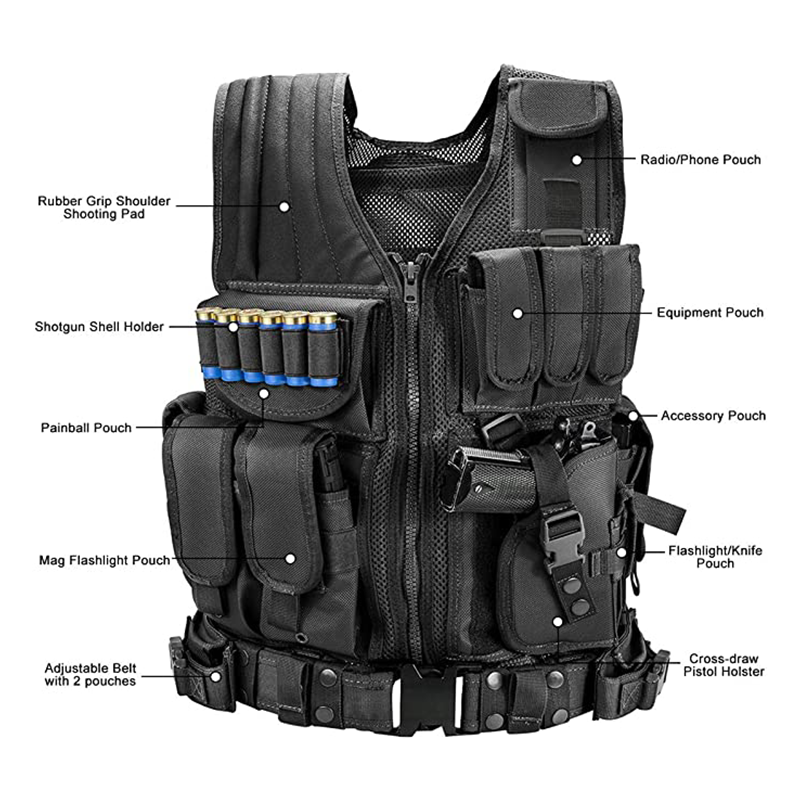 Sentinel | Tactisch Vest Met MOLLE-Systeem & Afneembare Holster