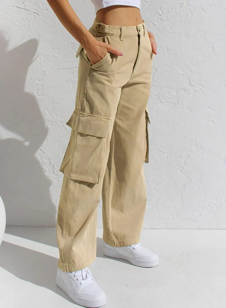 Valeria | Dames Cargo Broek met Wijde Pijpen