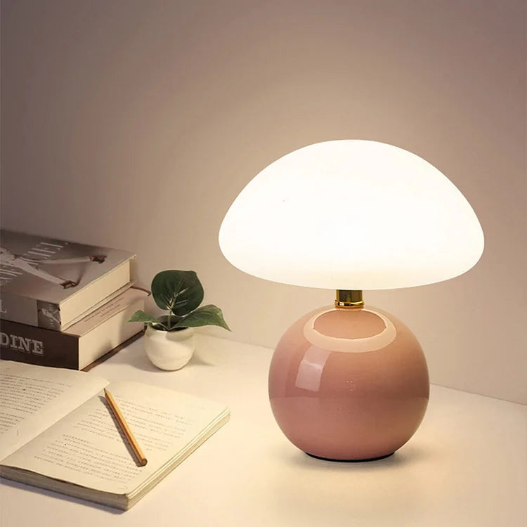 Elowen™ | Scandinavische Paddenstoel Tafellamp | Minimalistisch Design met Instelbare LED Sfeerverlichting