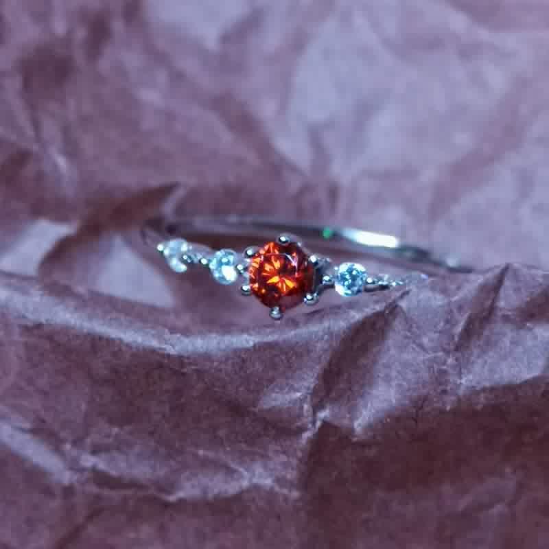 Élodie | Gouden Ring Met Rode Steen Dames