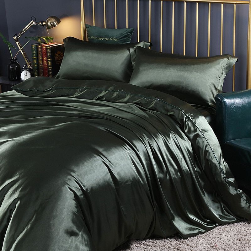 Satiara™ | Luxe Satijnen Beddengoed Set | 4-delig Zijdezacht & Verkoelend Bedlinnen Set
