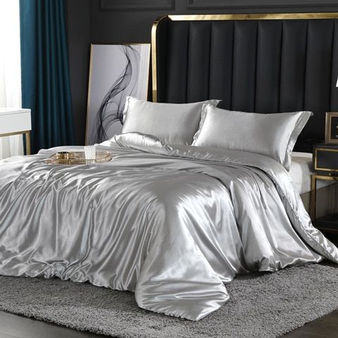 Satiara™ | Luxe Satijnen Beddengoed Set | 4-delig Zijdezacht & Verkoelend Bedlinnen Set