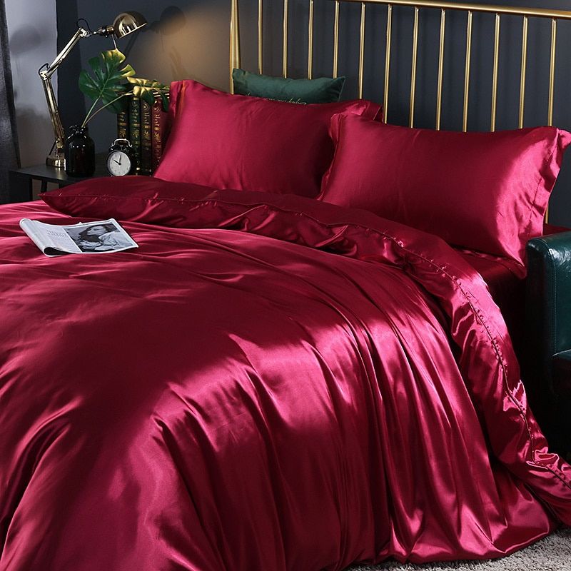 Satiara™ | Luxe Satijnen Beddengoed Set | 4-delig Zijdezacht & Verkoelend Bedlinnen Set