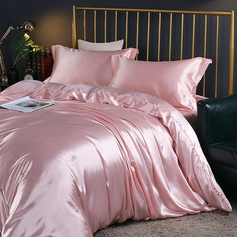 Satiara™ | Luxe Satijnen Beddengoed Set | 4-delig Zijdezacht & Verkoelend Bedlinnen Set