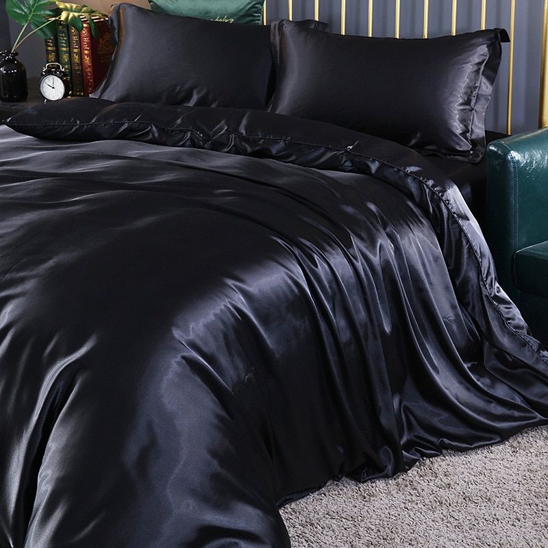 Satiara™ | Luxe Satijnen Beddengoed Set | 4-delig Zijdezacht & Verkoelend Bedlinnen Set