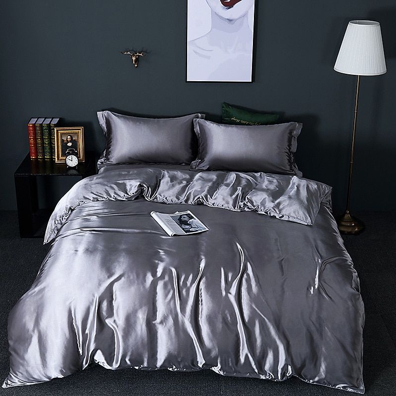 Satiara™ | Luxe Satijnen Beddengoed Set | 4-delig Zijdezacht & Verkoelend Bedlinnen Set