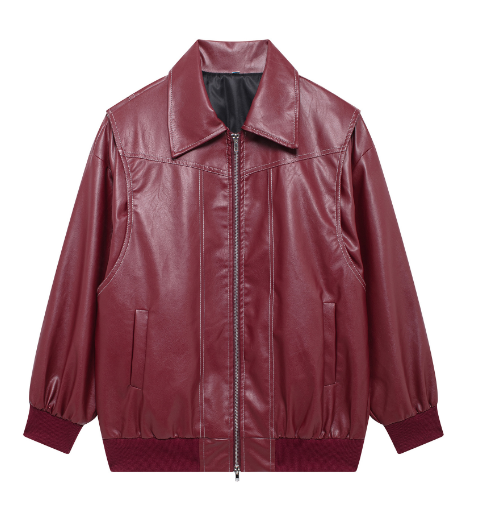 Zarielleβ’ | Dames Oversized Leren Jas met Cropped Fit | Stoer Imitatieleer Streetwear Bikerjack