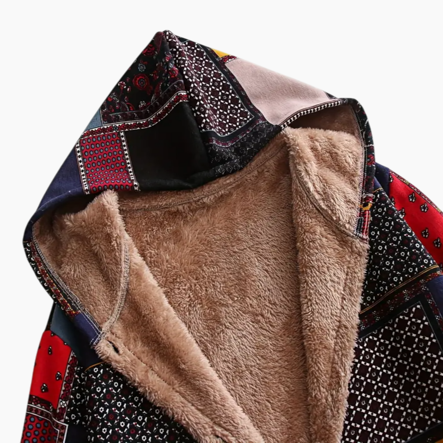 Amaris | Lange Patchwork Winterjas Dames