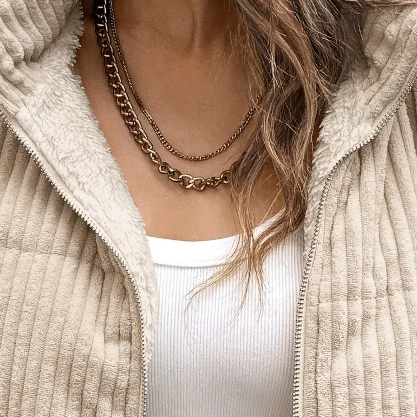 Camille | Corduroy Jas Dames Met Teddy Voering