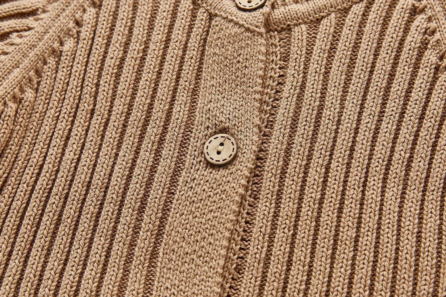 Soline™ | Unisex Gebreide Baby Jumpsuit | Zachte Ribstof met Houten Knopen voor Herfst en Winter