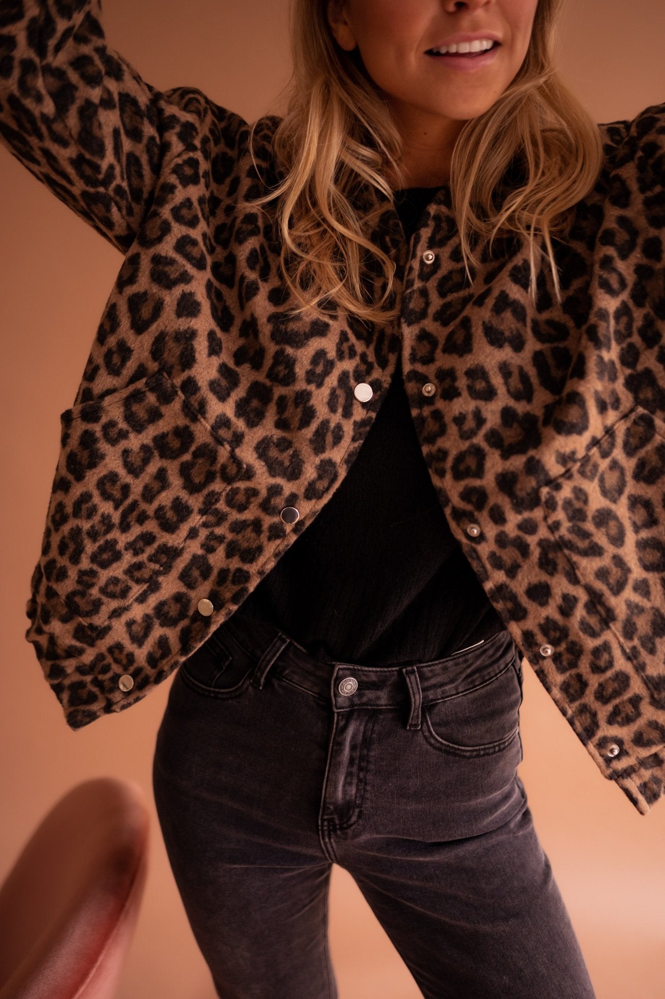 Zayla | Teddy Panterprint Jas Dames