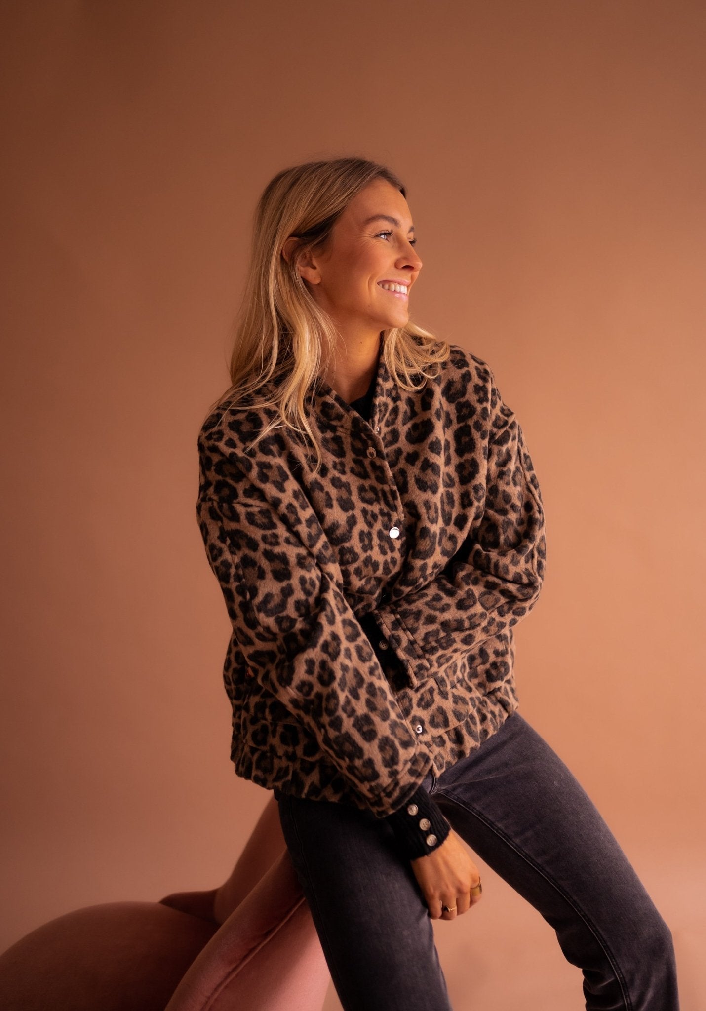 Zayla | Teddy Panterprint Jas Dames