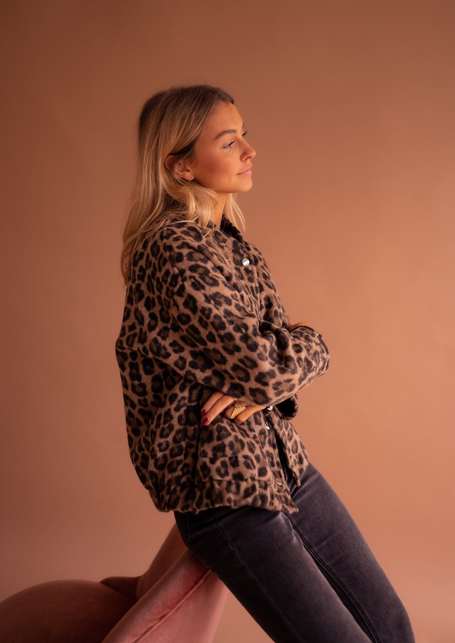 Zayla | Teddy Panterprint Jas Dames