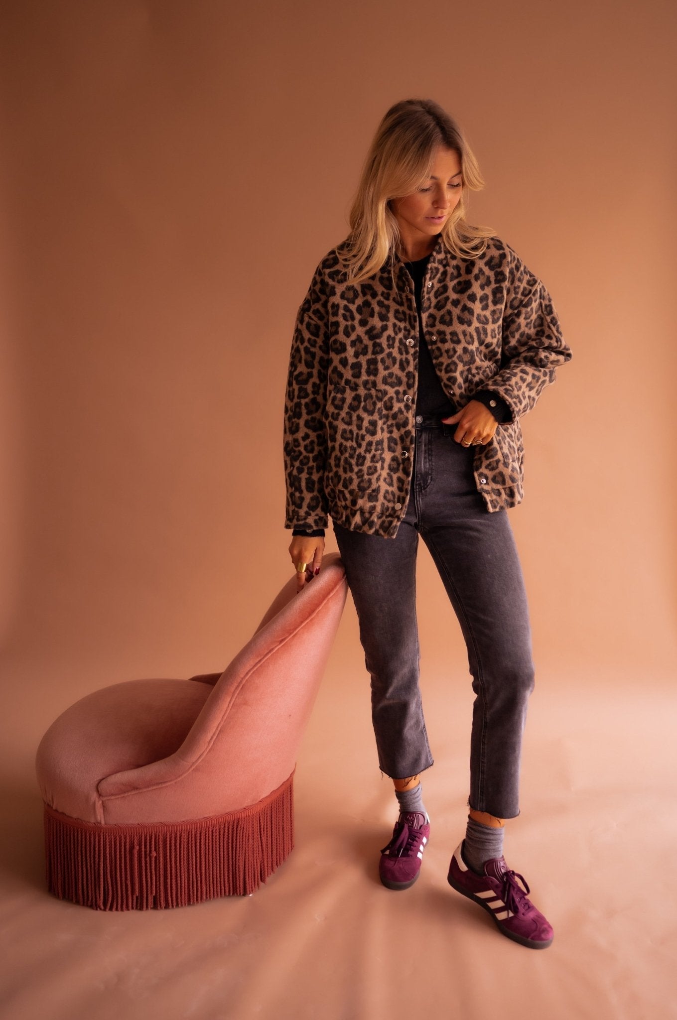 Zayla | Teddy Panterprint Jas Dames