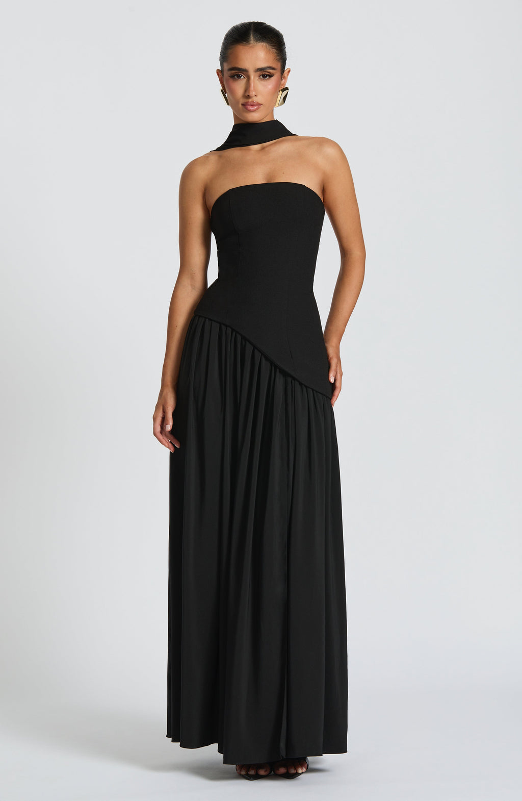 Nerina | Strapless Avondjurk Met Split