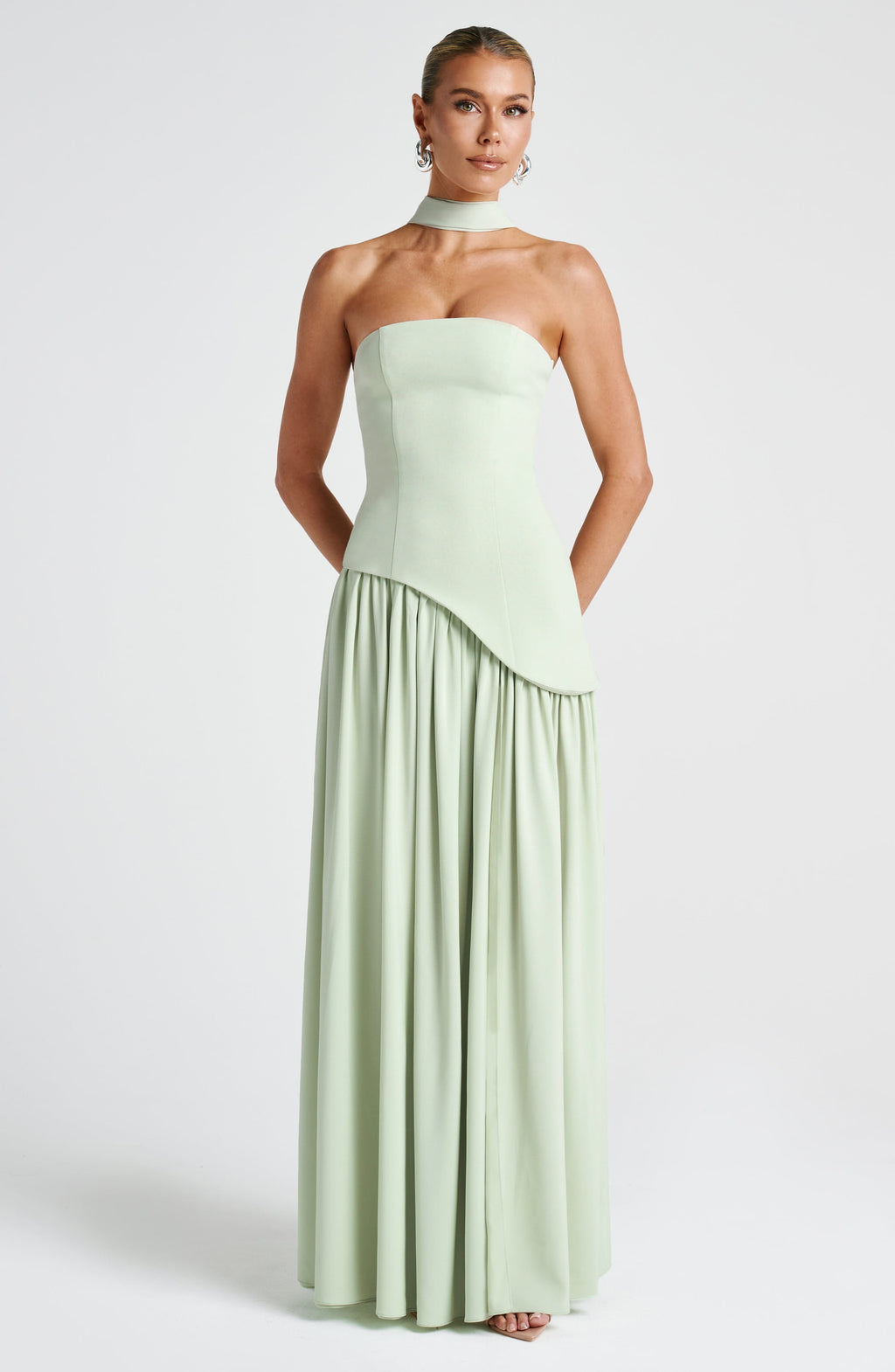 Nerina | Strapless Avondjurk Met Split