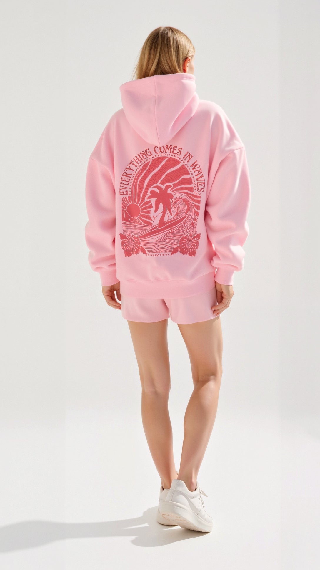 Isla | Oversized Hoodie Dames Met Palmboomprint en Rugdesign