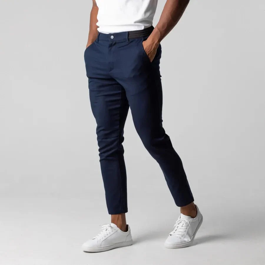 Nicolò | Slim Fit Stretch Chino Met Cropped Pijp Heren
