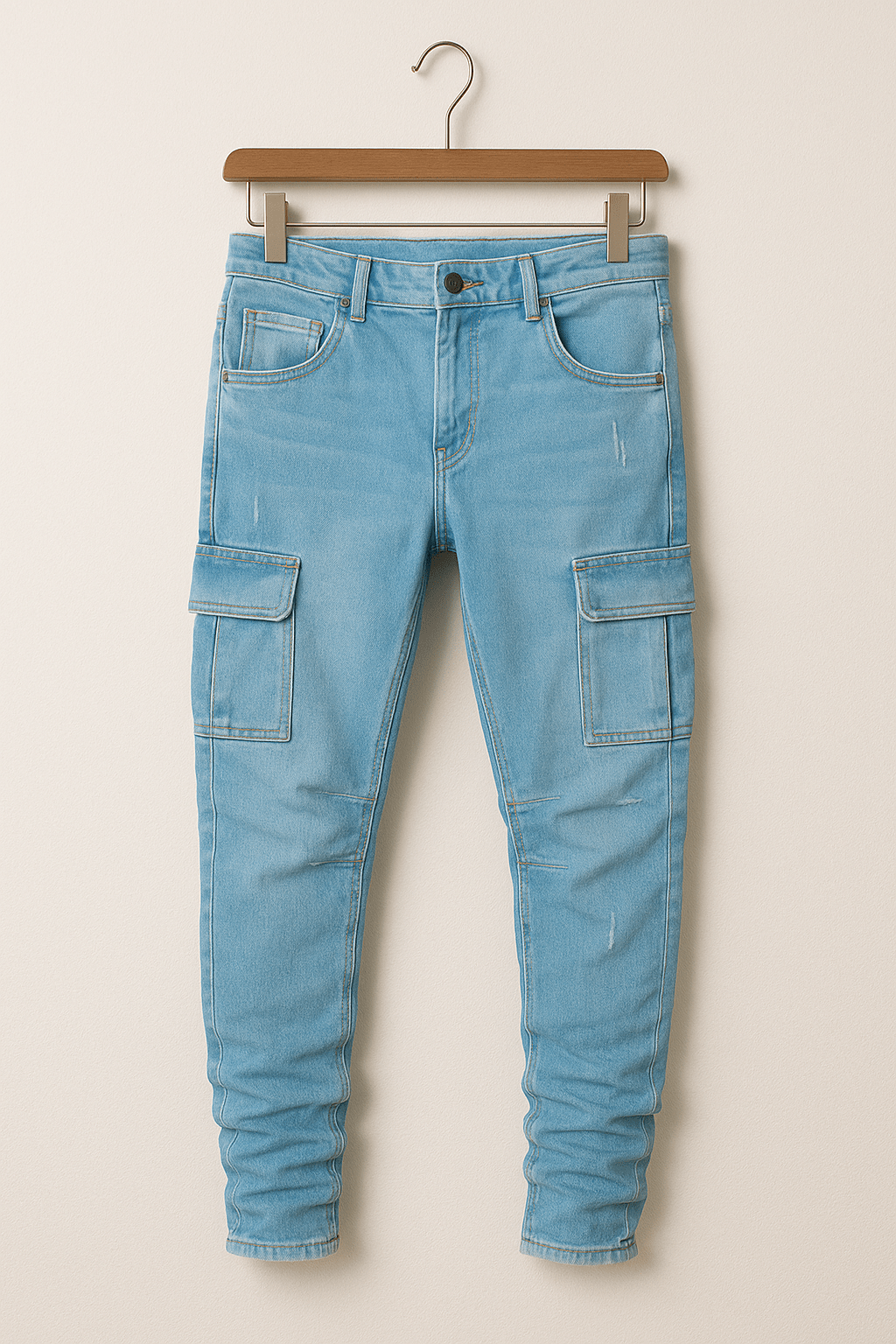 Valerio | Stretch Slim Fit Cargobroek Heren