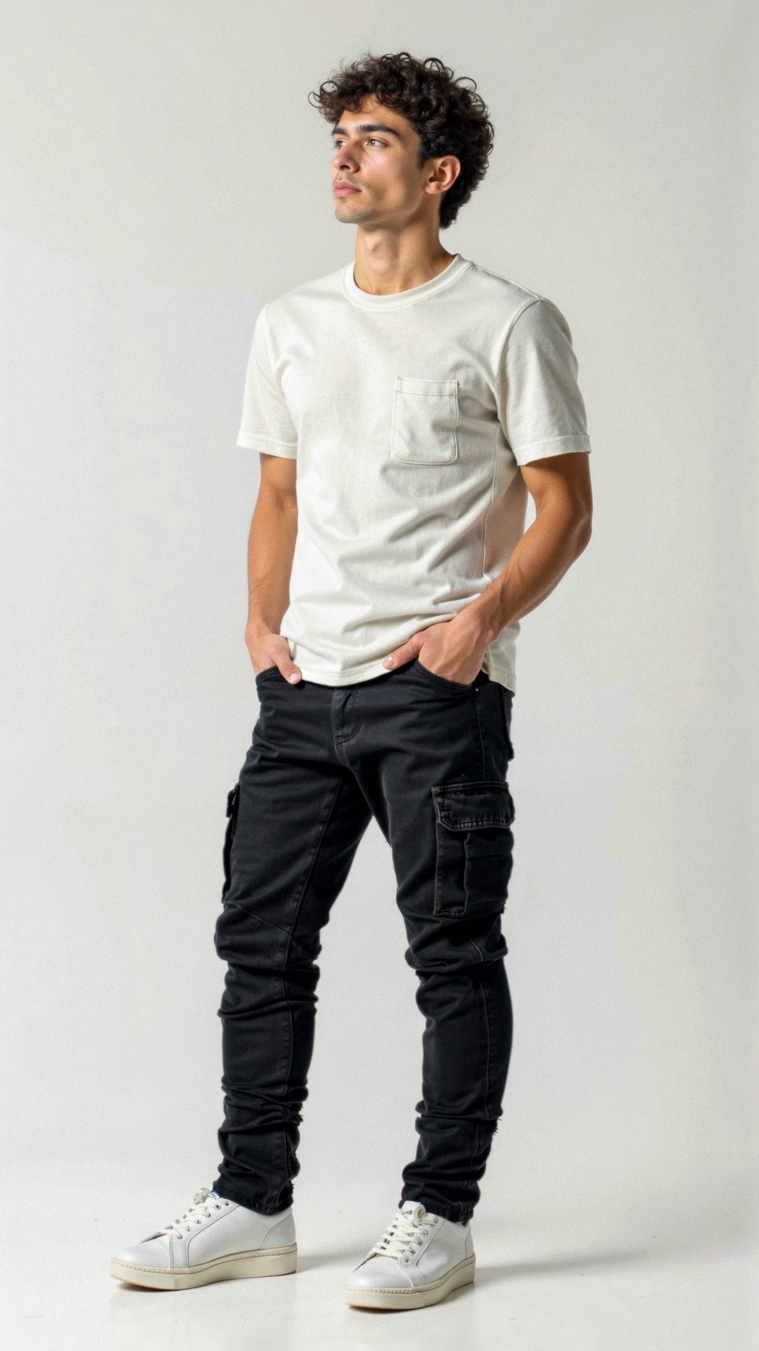 Valerio | Stretch Slim Fit Cargobroek Heren
