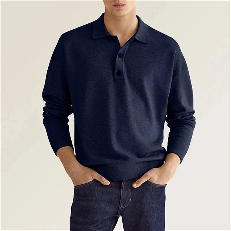 Milan | Heren Polo Met Lange Mouwen