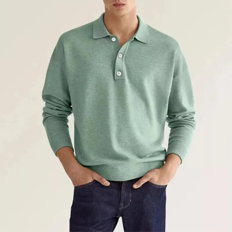 Milan | Heren Polo Met Lange Mouwen