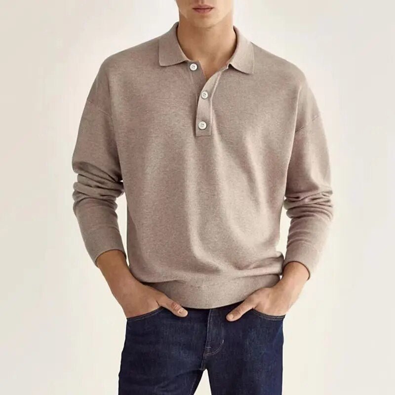 Milan | Heren Polo Met Lange Mouwen