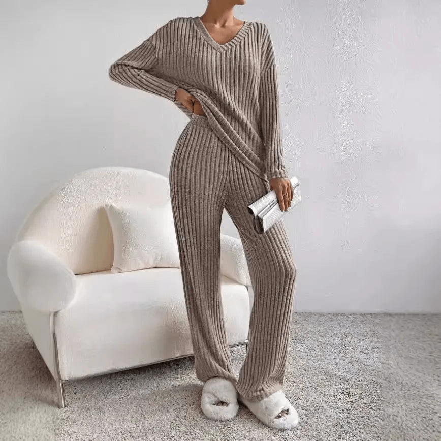 Liora | Geribbelde Tweedelige Loungeset Dames