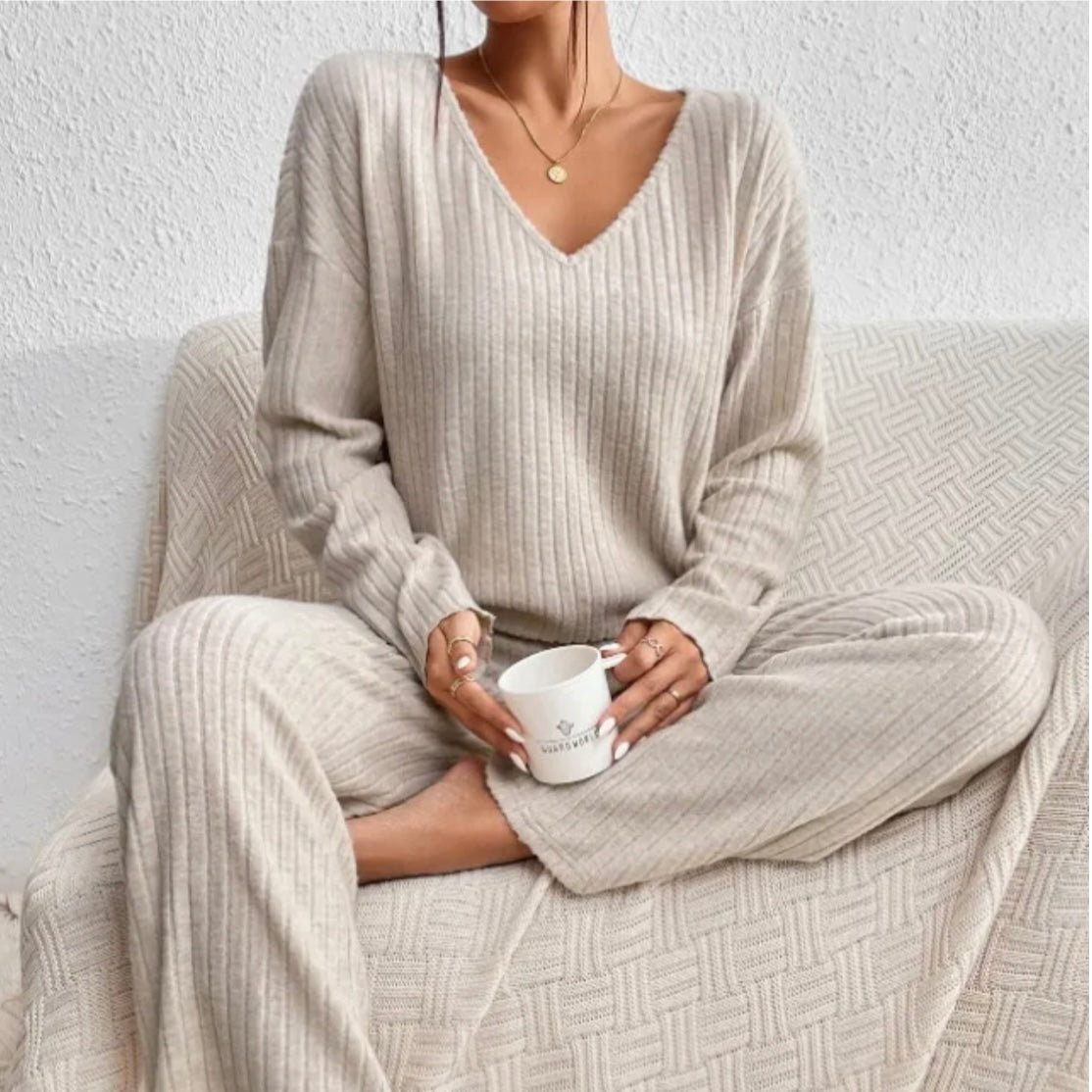 Liora | Geribbelde Tweedelige Loungeset Dames