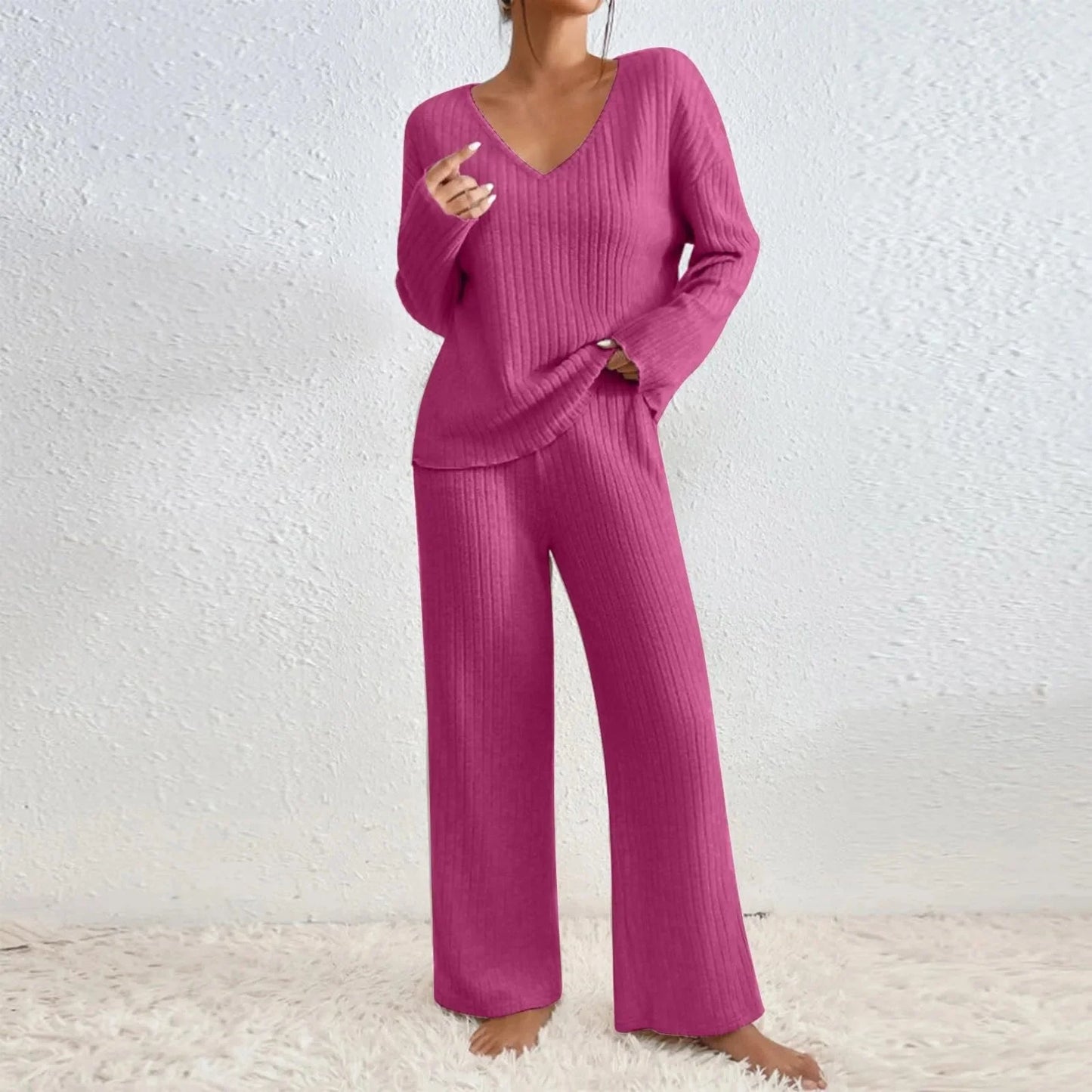 Liora | Geribbelde Tweedelige Loungeset Dames